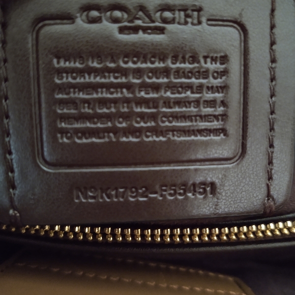 Coach #55451 Margot Red Signature Debossed Patent Leather Carryall Purse Handbag - Picture 9 of 12